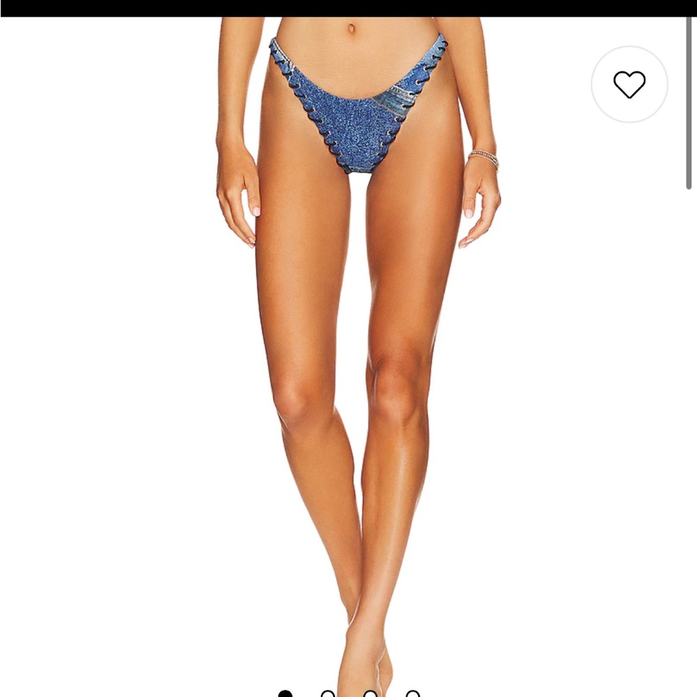 Rio Bikini Bottom in Denim Print - Miaou